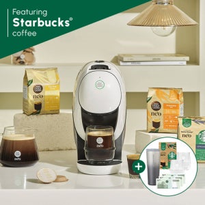 돌체구스토 [신세계 3만원권] 돌체구스토 네오 캡슐 커피머신+스타벅스 하우스 블렌드 캡슐 1BOX (굿즈스타벅스 시그니처 웬디 텀블러 + 네오 더블 월 글라스 컵 2개)