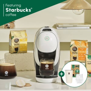 돌체구스토 네오 캡슐 커피머신+스타벅스 하우스 블렌드 캡슐 1BOX (굿즈 네오 미르 텀블러 + 네오 더블 월 글라스 컵)