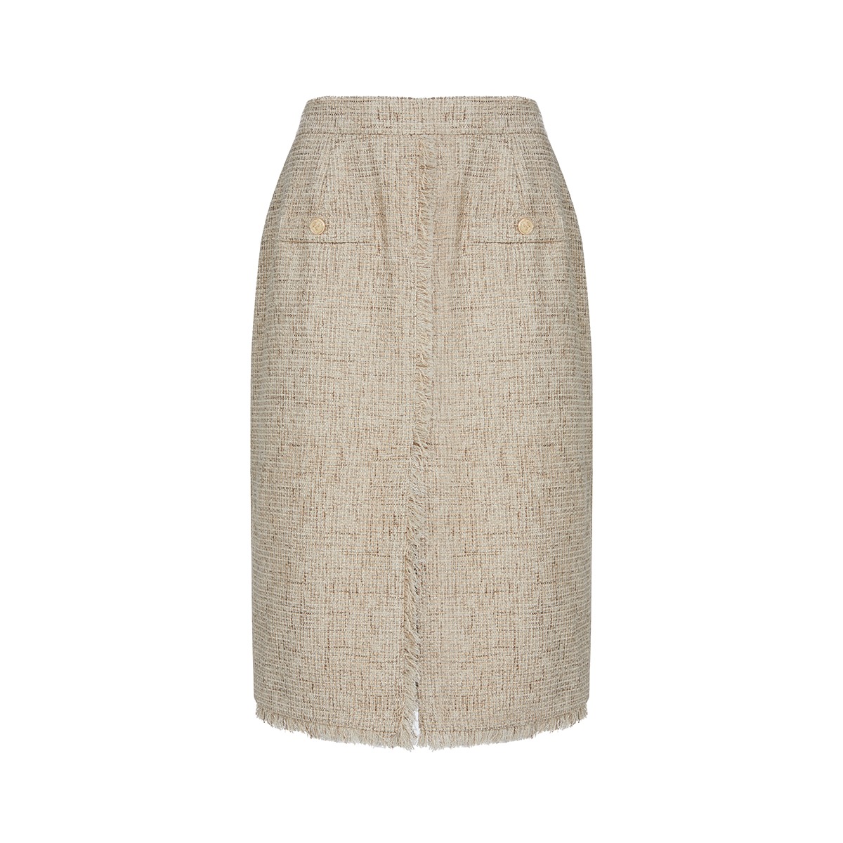 메트로시티 Trimming Detail Tweed Skirt M233CS0505B