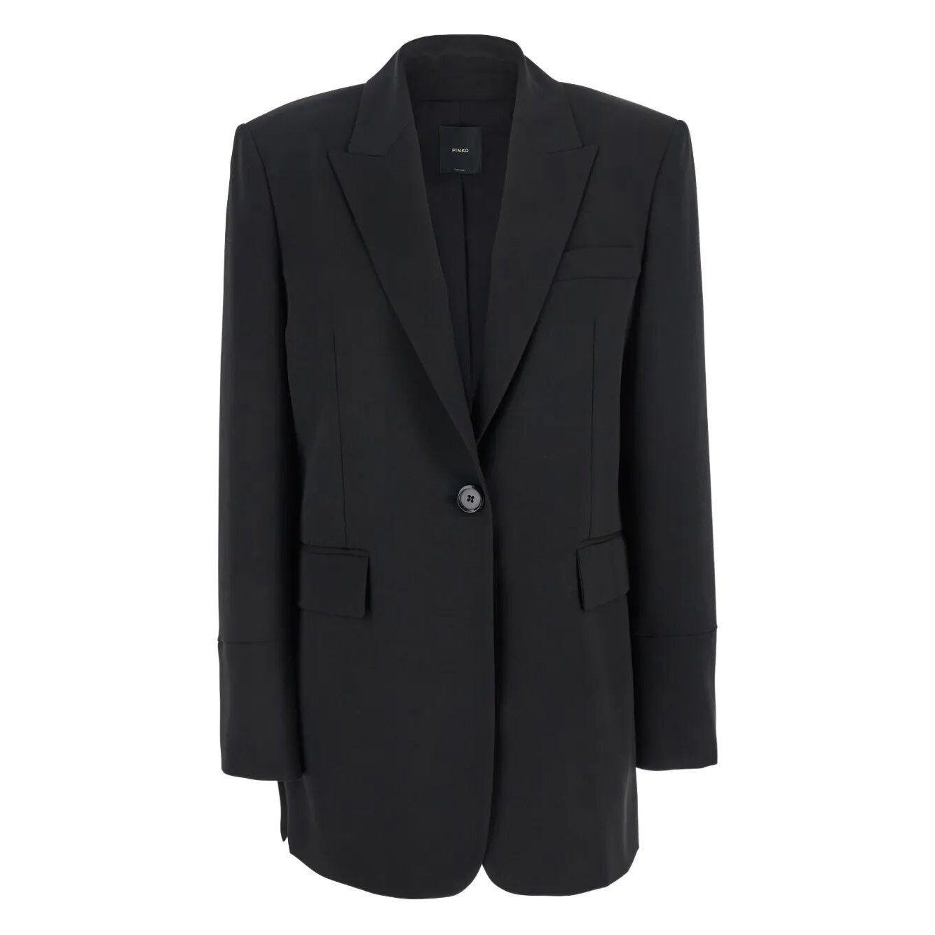 핀코 Kamut Black Single Breasted Jacket with Peak Revers 105663A18E