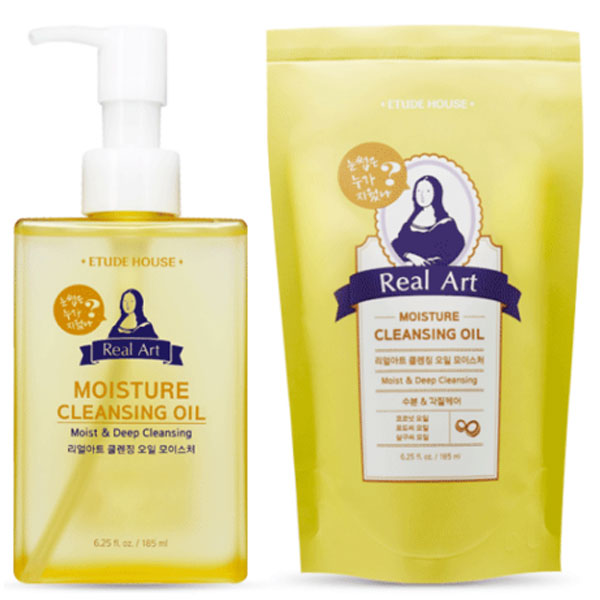 에뛰드 리얼 아트 모이스처 클렌징오일 185ml + 185ml(리필), 1개