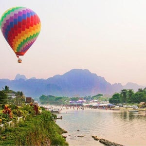 라오스 방비엥 열기구 체험 - 일출/선셋 투어