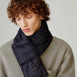 [닥스 액세서리] [LF몰단독][구스다운패딩] 남성 체크패턴 패딩 머플러 DBMU5F956CG