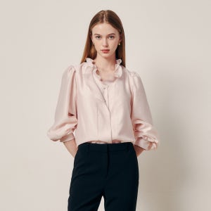 [지고트] 샤이닝 프릴 커프 블라우스 (LIGHT PINK) JR9A0BLP49
