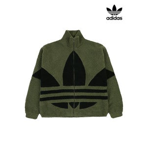 [아디다스]  adidas 남성 빅 트레포일 쉐르파 후리스 자켓 집업_HC0326