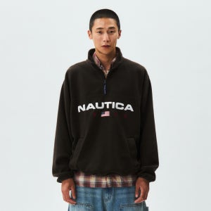 [노티카] 83플래그 폴라 하프집업(브라운) NFL2145