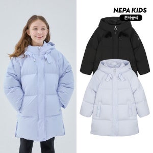 [네파 키즈] 네파키즈/본사 KL82008 리본 롱 덕다운 자켓