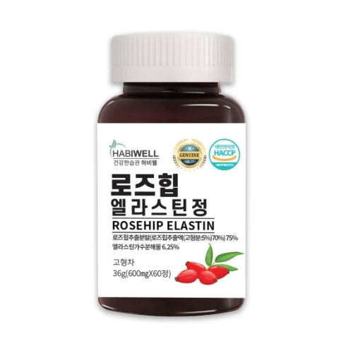 하비웰 <b>로즈힙</b> 엘라스틴정 600mg x 60정, 1개