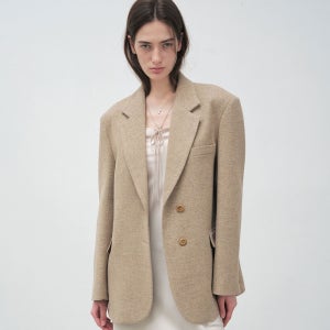 [마론에디션] Beige Homespun Single Blazer