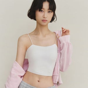 [마른파이브] [3+1] 모달 코튼 캡내장 크롭 얇은 끈 나시 2타입