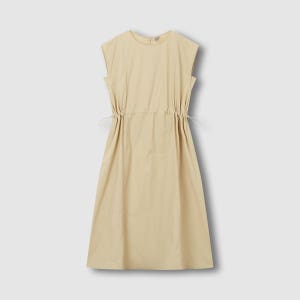 [자주] 여 사각사각 셔링 민소매 원피스 - 베이지 (J135201112)