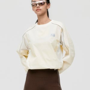 골스튜디오 에센셜 스트레치 윈드 풀오버-크림