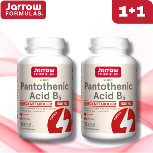 1+1 <b>Pantothenic Acid</b> 비타민 B5 500mg 100 베지캡슐