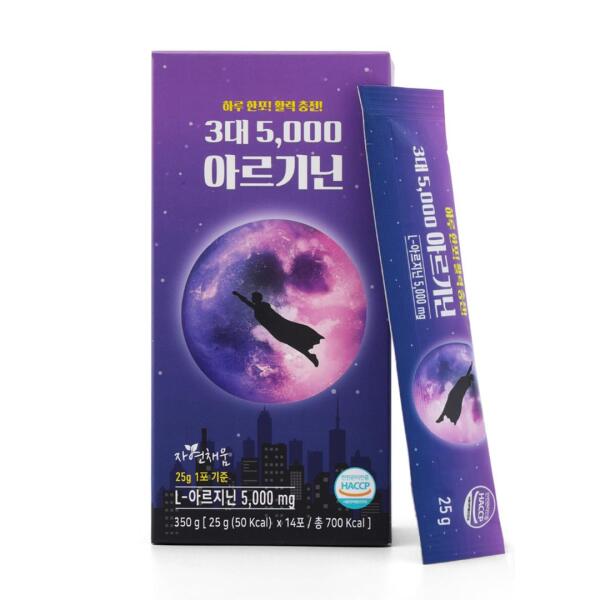 <b>자연채움</b> 3대 5000 <b>아르기닌</b>젤리 2주분 (25g X 14포)