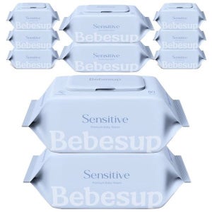 [보리보리]베베숲 센시티브 엠보싱 물티슈 캡형 80매 x10개