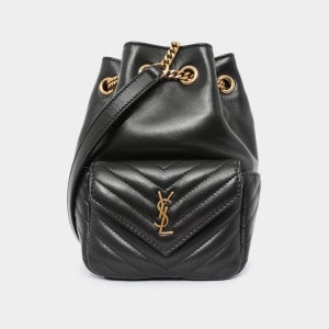 생로랑 조 미니 블랙 버킷백 760745 1EL07 1000 모노그램 조에 퀼트 체인 숄더 여성 87794781