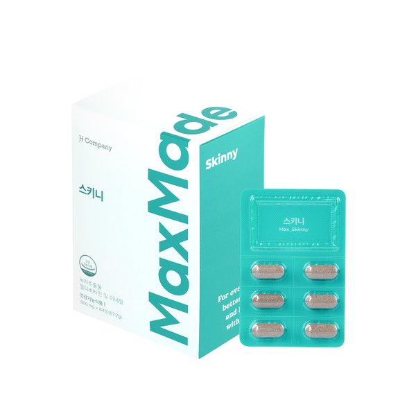 <b>맥스메이드</b> 스키니 1개월 <b>녹차</b> 카테킨 다이어트 보조제 체지방 혈당컷