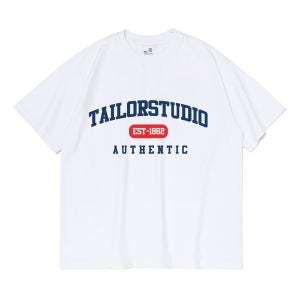 [테일러스튜디오] EST 오버핏 반팔 티셔츠 (화이트)_TS25SSF06WH