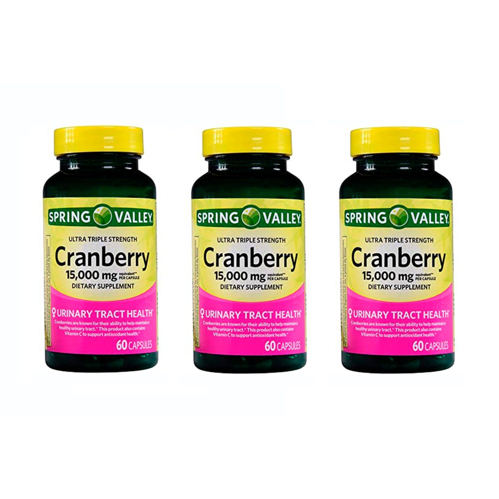 스프링벨리 울트라 트리플 스트렝스 <b>크렌베리 15000mg</b> 60정 x3