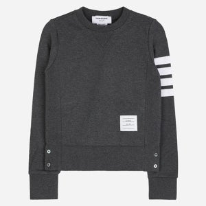 [톰브라운]5F FJT002A 00535 025 여성 클래식 사선 맨투맨 다크그레이