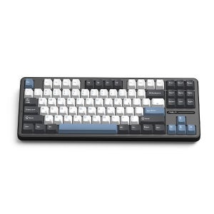 AULA F87Pro 유무선 독거미 한글 기계식 키보드 펀키스 국내 정품 인디고 블랙, 저소음 피치축 V2