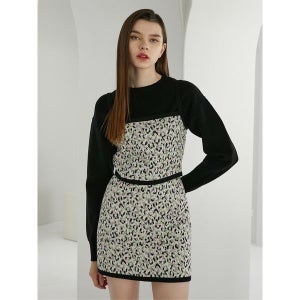 [에고이스트]  아이보리 레오파드 패턴 뷔스티에 EN4OVT01