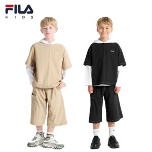 [롯데백화점] 휠라 키즈 우븐 3pcs 캐쥬얼 셋업/FK253FS07X001 LE1220097518