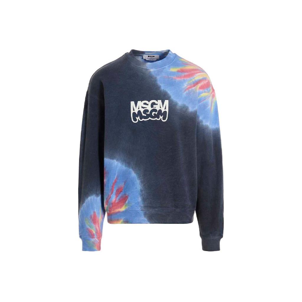 MSGM 엠에스지엠 Logo print tie dye sweatshirt by Burro Studio Multicolor 3440MM9823709288 [관부가세포함]
