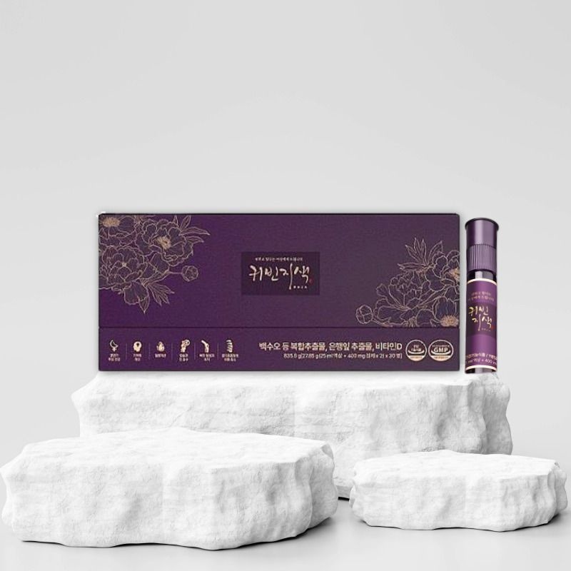 귀빈지색 여성 갱년기 케어 <b>백수오</b>등<b>복합추출물</b> 중년 6중 케어 30병