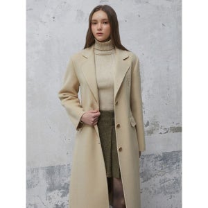 [에고이스트]  라이트 옐로우 특가핸드메이드 싱글 자수 코트 EQ4OWC01