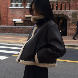 [몽돌] 페이크 퍼 무스탕 자켓 브라운 MDJK025BROWN MDJK025BROWN