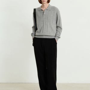 [티엔지티] Velvet-knit Wide fit Banding Pants (Black) TNPA5F203BK