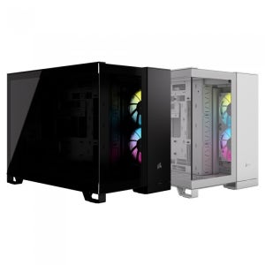 커세어 CORSAIR 2500X RGB (화이트) PC케이스(M-ATX) 미니타워 듀얼 챔버 디자인