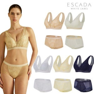 방송히트ESCADA 에스까다 EWBP001 빅사이즈 노와이어 런닝스타일 브라팬티 세트