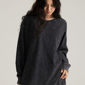 [필립페이커] 비엠씨 솔리드 오버핏 피그먼트 롱슬리브 블랙 BMC SOLID OVERFIT PIGMENT LONG SLEEVE BLACK