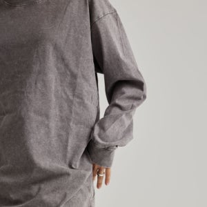 [필립페이커] 비엠씨 솔리드 오버핏 피그먼트 롱슬리브 그레이 BMC SOLID OVERFIT PIGMENT LONG SLEEVE GRAY