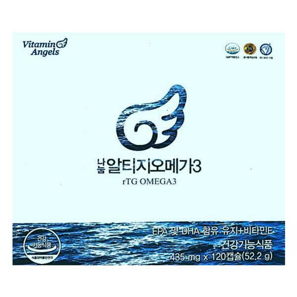 <b>비타민엔젤스</b> <b>비타민엔젤스</b> 나눔 알티지 <b>오메가3</b> 435mg x 120캡슐 2개월분