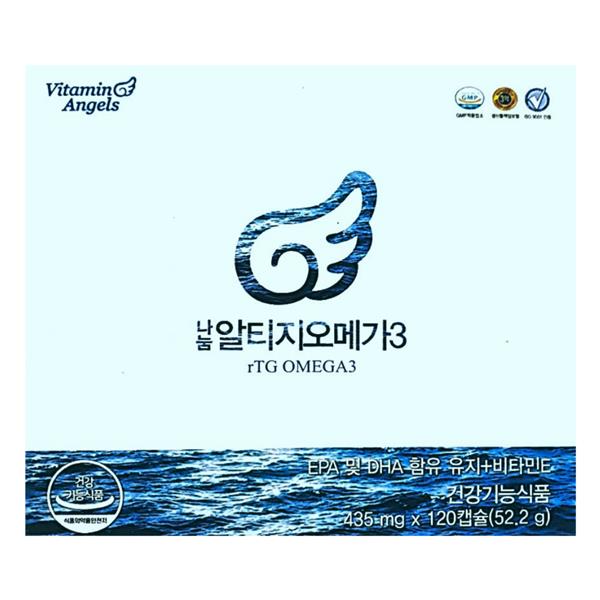 <b>비타민엔젤스</b> <b>비타민엔젤스</b> 나눔 알티지 <b>오메가3</b> 435mg x 120캡슐 2개월분