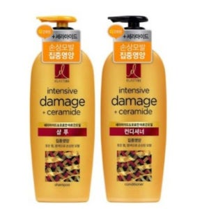 LG생활건강 엘라스틴 데미지 샴푸 600ml2개+컨디셔너1개