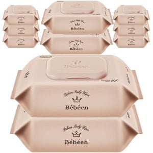 [보리보리]베베앙 오리지널 플러스 영유아물티슈 캡형 100매 x10개