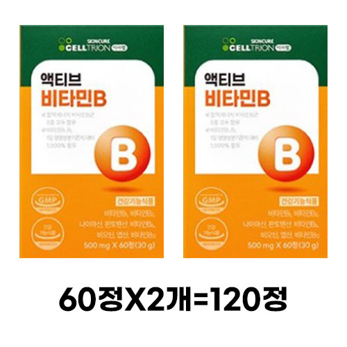 셀트리온 이너랩 <b>액티브</b> 활력 <b>비타민B 콤플렉스</b> 30g  60정  <b>10</b>개