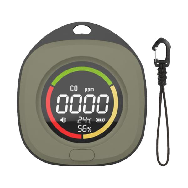3in 1 일산화탄소 감지기 1000mAh CO 공기질 모니터 알람 온도 센서 캠핑 RV 자동차  02 army <b>grn</b>  [03] Army Green K5D  1개