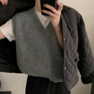 패션플러스 LMO 슬리브리스탑 울탑 V넥 신제품 걸스베스트 머스트해브 베스트탑