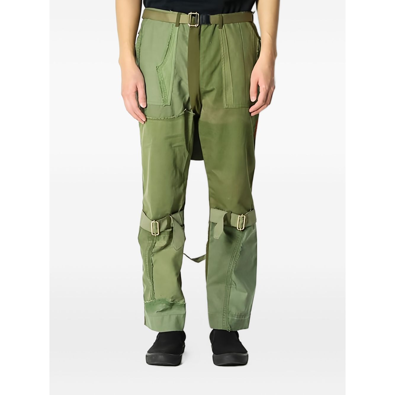 칠드런오브더디스코댄스 logo-print cargo trousers 그린계열 2(KR 100) COTDPT