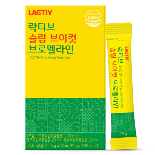 락티브 슬림 브이컷 브로멜라인 2.5g x 14포, 4개