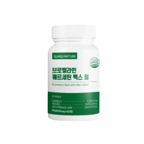 순수네이처 브로멜라인 퀘르세틴 맥스 정 600mg x 60정, 1개