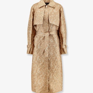 막스마라 여성 Trenches Salsa 오버사이즈 자카드 패브릭 트렌치코트 위드 mosaic 이펙트 2421016115699 001 1 /12 (478916)