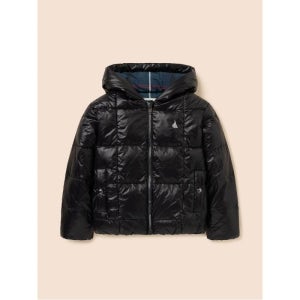 빈폴 키즈 [25FW 7%]덕다운 체크 후드 경량 패딩  블랙  BI5938U075