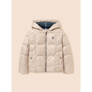 빈폴 키즈 [25FW 7%]덕다운 체크 후드 경량 패딩  베이지  BI5938U07A
