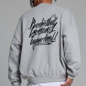 [크림소다랩] 바스켓볼 레슨.1  맨투맨 그레이 BASKETBALL LESSION.1 GIANT FIT SWEAT SHIRTS GRAY